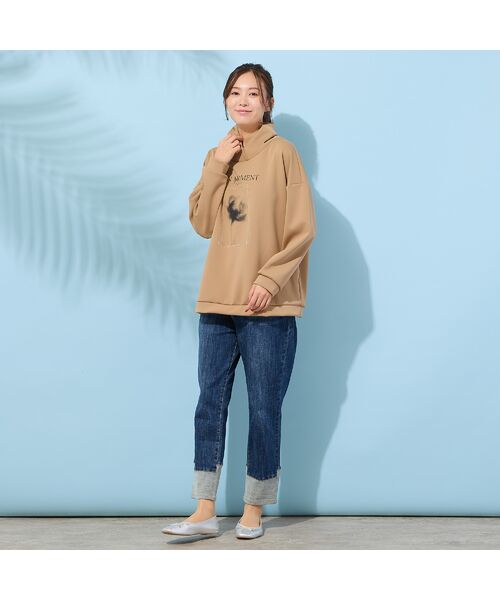 PISANO / ピサーノ カットソー | 【手洗いOK】フラワープリントハイネックトップ | 詳細3