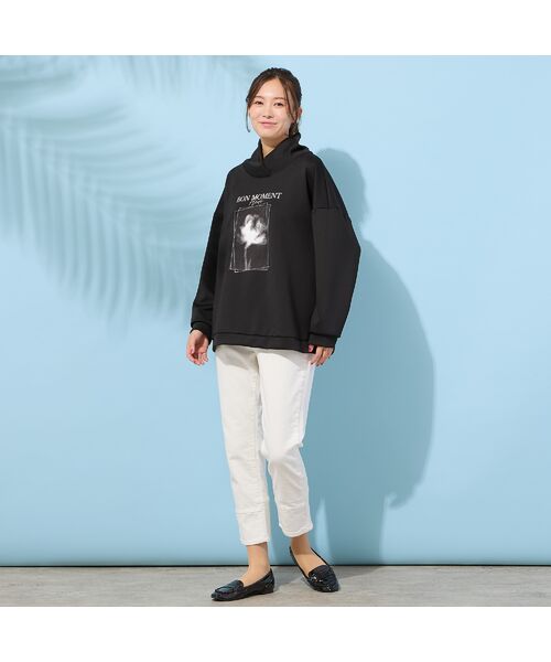 PISANO / ピサーノ カットソー | 【手洗いOK】フラワープリントハイネックトップ | 詳細7