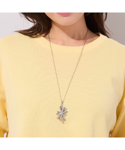 PISANO / ピサーノ ネックレス・ペンダント・チョーカー | フラワーモチーフシルバー調ネックレス | 詳細1