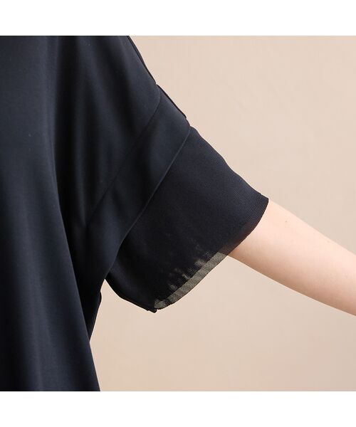 PISANO / ピサーノ ミニ丈・ひざ丈ワンピース | 【手洗いOK・吸水速乾・接触冷感・遮熱】ボクシーシルエットワンピース | 詳細11