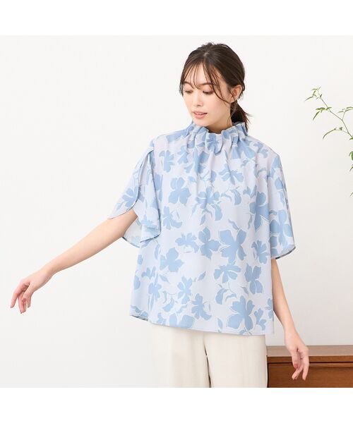 PISANO / ピサーノ シャツ・ブラウス | 【手洗いOK・セットアップ対応】チューリップスリーブブラウス（グレー）