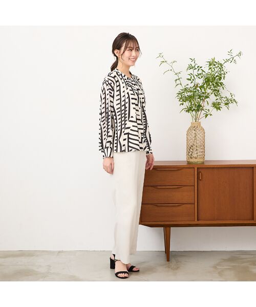 PISANO / ピサーノ シャツ・ブラウス | 【手洗いOK】幾何プリント・3Wayブルゾンブラウス | 詳細5