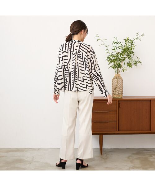 PISANO / ピサーノ シャツ・ブラウス | 【手洗いOK】幾何プリント・3Wayブルゾンブラウス | 詳細6