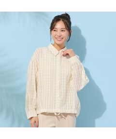 PISANO / ピサーノ シャツ・ブラウス | 【手洗いOK】シズルチェック・バルーンヘムブラウス