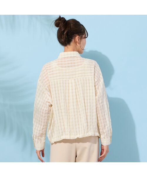 PISANO / ピサーノ シャツ・ブラウス | 【手洗いOK】シズルチェック・バルーンヘムブラウス | 詳細2