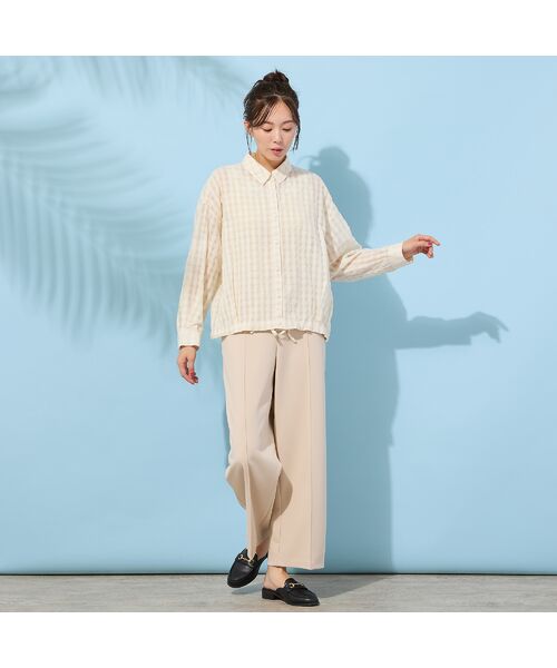 PISANO / ピサーノ シャツ・ブラウス | 【手洗いOK】シズルチェック・バルーンヘムブラウス | 詳細4