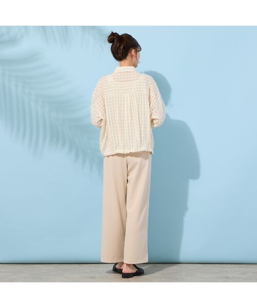 PISANO / ピサーノ シャツ・ブラウス | 【手洗いOK】シズルチェック・バルーンヘムブラウス | 詳細6