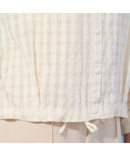 PISANO / ピサーノ シャツ・ブラウス | 【手洗いOK】シズルチェック・バルーンヘムブラウス | 詳細7