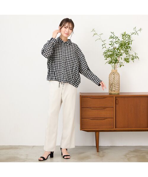 PISANO / ピサーノ シャツ・ブラウス | 【手洗いOK】シズルチェック・バルーンヘムブラウス | 詳細12