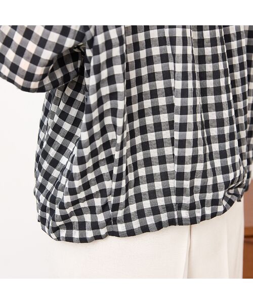 PISANO / ピサーノ シャツ・ブラウス | 【手洗いOK】シズルチェック・バルーンヘムブラウス | 詳細14