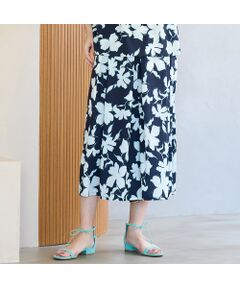 PISANO / ピサーノ ショート・ハーフ・半端丈パンツ | 【手洗いOK・セットアップ対応】フラワープリントキュロットパンツ