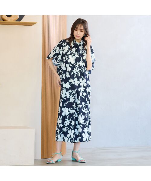 PISANO / ピサーノ ショート・ハーフ・半端丈パンツ | 【手洗いOK・セットアップ対応】フラワープリントキュロットパンツ | 詳細8