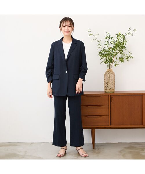 PISANO / ピサーノ その他パンツ | 【紫外線防止・セットアップ対応】リネンツイルパンツ | 詳細7