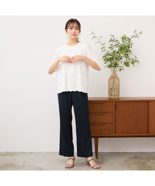 PISANO / ピサーノ カットソー | 【手洗いOK】フロントレースカットソー | 詳細3