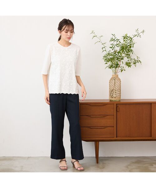 PISANO / ピサーノ カットソー | 【手洗いOK】フロントレースカットソー | 詳細4