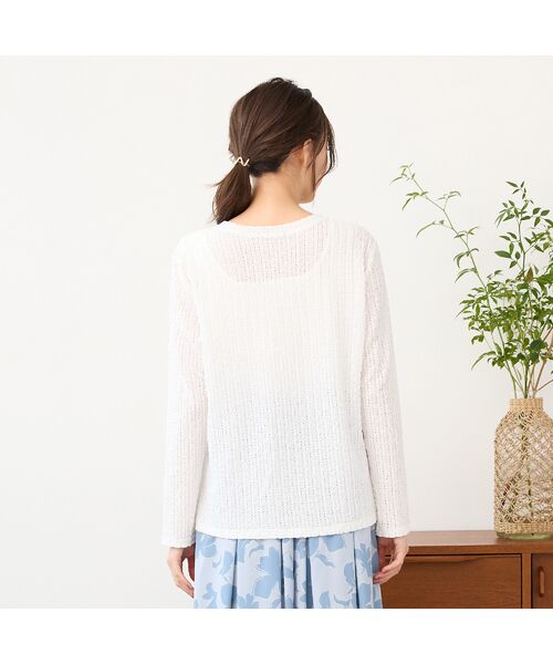 PISANO / ピサーノ カットソー | 【手洗いOK】シアーレース・クルーネックカットソー | 詳細2
