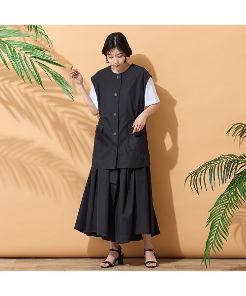 PISANO / ピサーノ ベスト | 【手洗いOK・セットアップ対応】タイプライター・ラウンドネックジレ | 詳細9