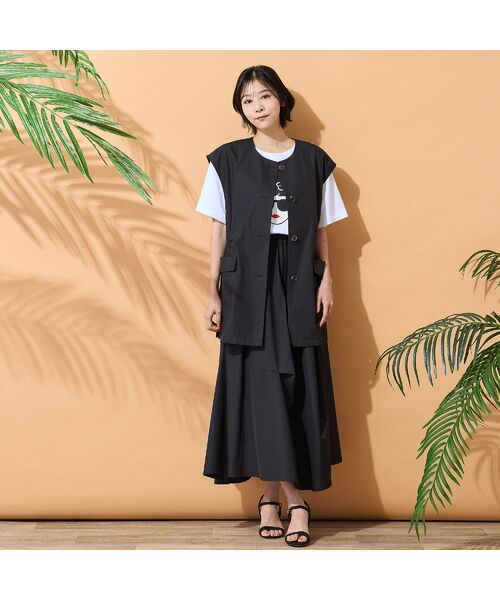 PISANO / ピサーノ ベスト | 【手洗いOK・セットアップ対応】タイプライター・ラウンドネックジレ | 詳細13