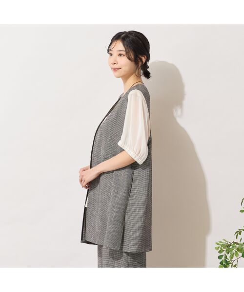 PISANO / ピサーノ ベスト | 【手洗いOK・セットアップ対応】カラミVネックジレ | 詳細1