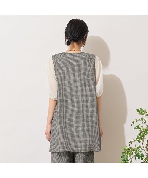 PISANO / ピサーノ ベスト | 【手洗いOK・セットアップ対応】カラミVネックジレ | 詳細2