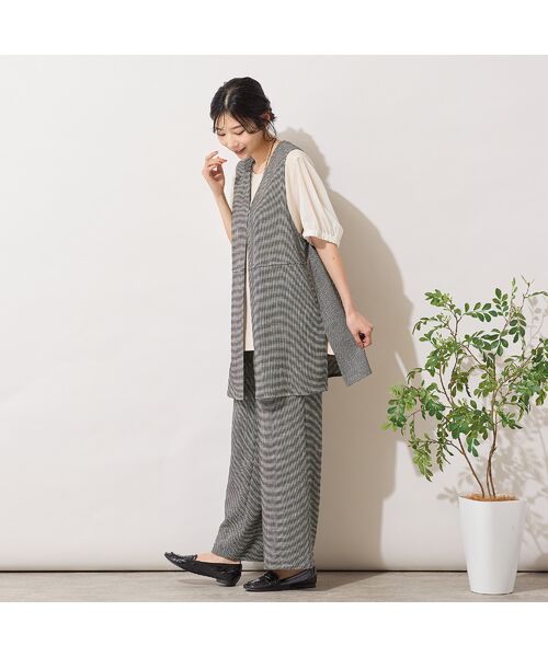 PISANO / ピサーノ ベスト | 【手洗いOK・セットアップ対応】カラミVネックジレ | 詳細6