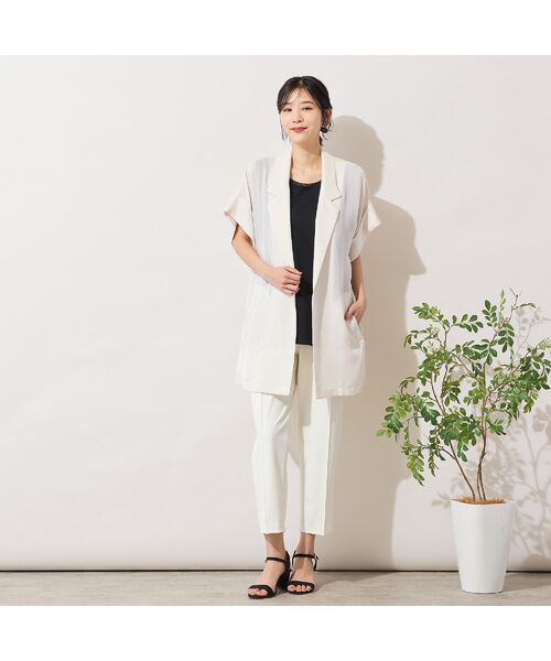 PISANO / ピサーノ ベスト | 【手洗いOK】カットスリーブテーラードジレ | 詳細5