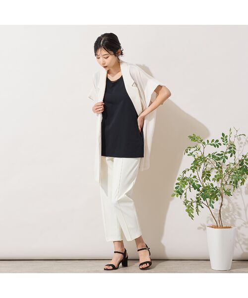 PISANO / ピサーノ ベスト | 【手洗いOK】カットスリーブテーラードジレ | 詳細7