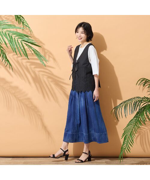 PISANO / ピサーノ ベスト | 【手洗いOK・セットアップ対応】カットワーク刺繍ジレ | 詳細3