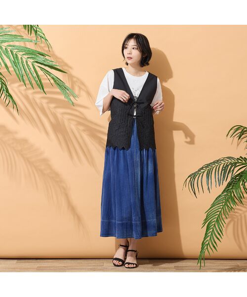 PISANO / ピサーノ ベスト | 【手洗いOK・セットアップ対応】カットワーク刺繍ジレ | 詳細4