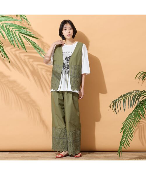 PISANO / ピサーノ ベスト | 【手洗いOK・セットアップ対応】カットワーク刺繍ジレ | 詳細9