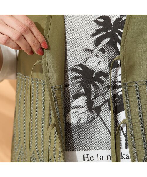 PISANO / ピサーノ ベスト | 【手洗いOK・セットアップ対応】カットワーク刺繍ジレ | 詳細10