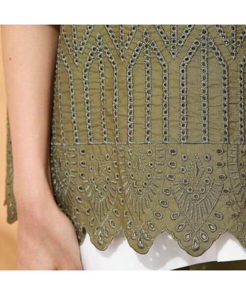 PISANO / ピサーノ ベスト | 【手洗いOK・セットアップ対応】カットワーク刺繍ジレ | 詳細13