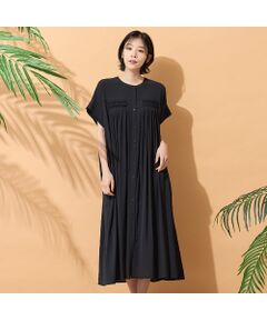 PISANO / ピサーノ ミニ丈・ひざ丈ワンピース | 【手洗いOK】シャリシアーギャザーワンピース