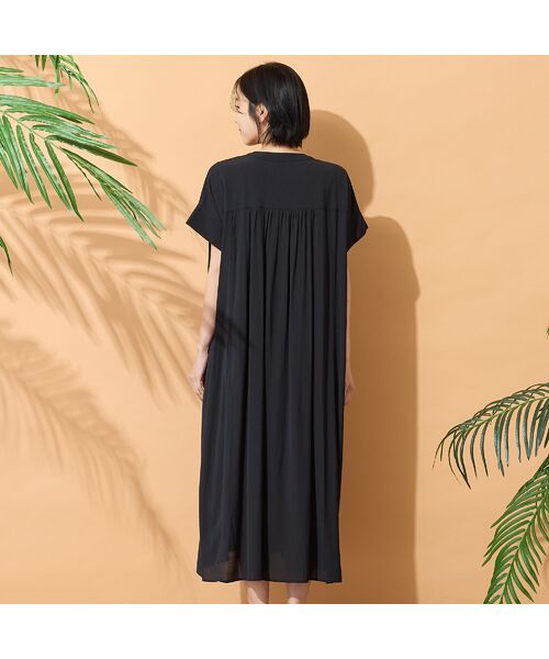 PISANO / ピサーノ ミニ丈・ひざ丈ワンピース | 【手洗いOK】シャリシアーギャザーワンピース | 詳細2