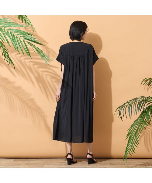 PISANO / ピサーノ ミニ丈・ひざ丈ワンピース | 【手洗いOK】シャリシアーギャザーワンピース | 詳細7