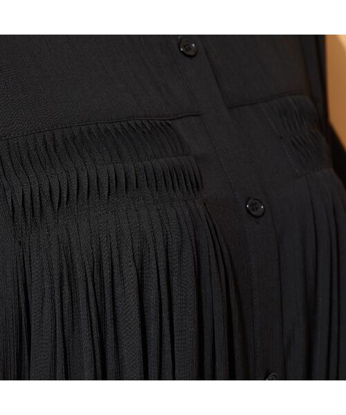 PISANO / ピサーノ ミニ丈・ひざ丈ワンピース | 【手洗いOK】シャリシアーギャザーワンピース | 詳細8