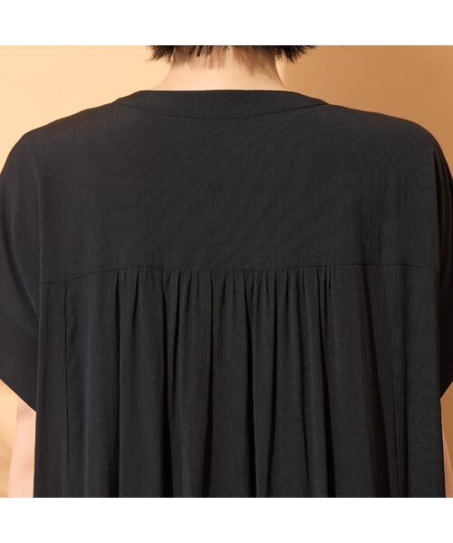 PISANO / ピサーノ ミニ丈・ひざ丈ワンピース | 【手洗いOK】シャリシアーギャザーワンピース | 詳細9