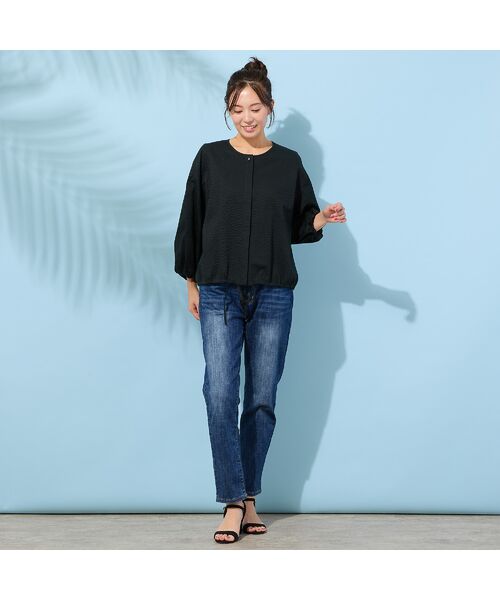 PISANO / ピサーノ シャツ・ブラウス | 【手洗いOK・綿100％・速乾】フランス綾ミラクルウェーブブラウス | 詳細6