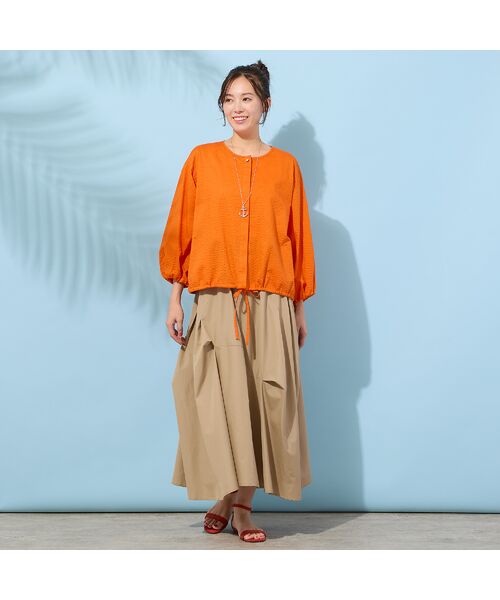 PISANO / ピサーノ シャツ・ブラウス | 【手洗いOK・綿100％・速乾】フランス綾ミラクルウェーブブラウス | 詳細12
