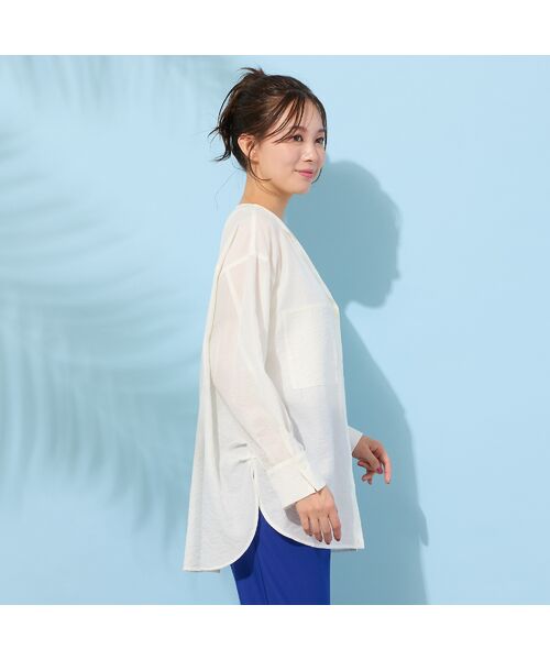 PISANO / ピサーノ シャツ・ブラウス | 【手洗いOK】2Wayヘム・ナチュラルワッシャーブラウス | 詳細1