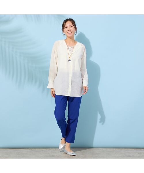 PISANO / ピサーノ シャツ・ブラウス | 【手洗いOK】2Wayヘム・ナチュラルワッシャーブラウス | 詳細3