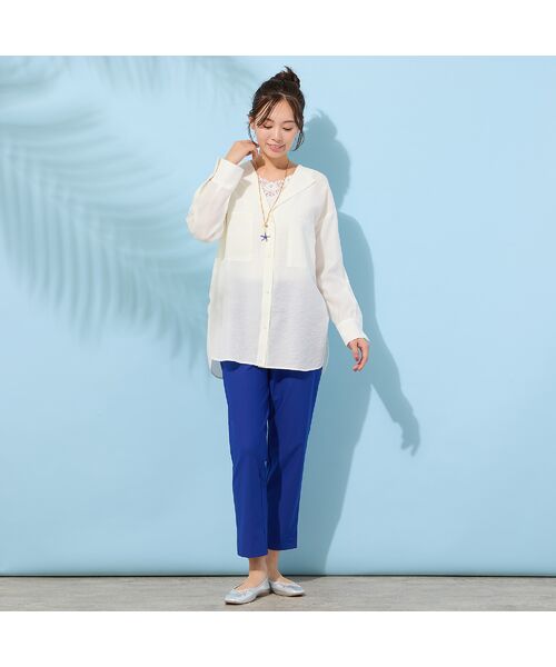 PISANO / ピサーノ シャツ・ブラウス | 【手洗いOK】2Wayヘム・ナチュラルワッシャーブラウス | 詳細4