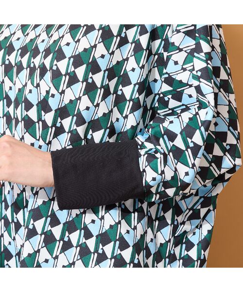 PISANO / ピサーノ シャツ・ブラウス | 【手洗いOK】ドルマンスリーブ・幾何プリントブラウス | 詳細12