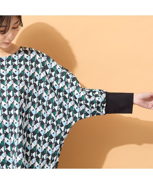 PISANO / ピサーノ シャツ・ブラウス | 【手洗いOK】ドルマンスリーブ・幾何プリントブラウス | 詳細13