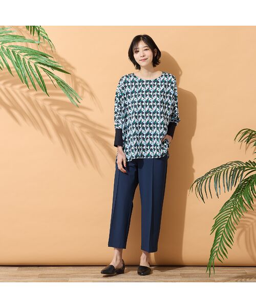PISANO / ピサーノ シャツ・ブラウス | 【手洗いOK】ドルマンスリーブ・幾何プリントブラウス | 詳細5