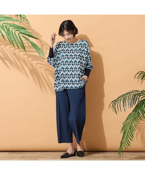 PISANO / ピサーノ シャツ・ブラウス | 【手洗いOK】ドルマンスリーブ・幾何プリントブラウス | 詳細6