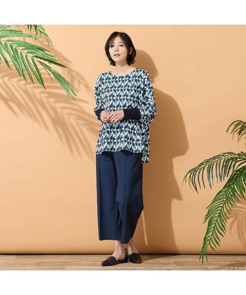 PISANO / ピサーノ シャツ・ブラウス | 【手洗いOK】ドルマンスリーブ・幾何プリントブラウス | 詳細7