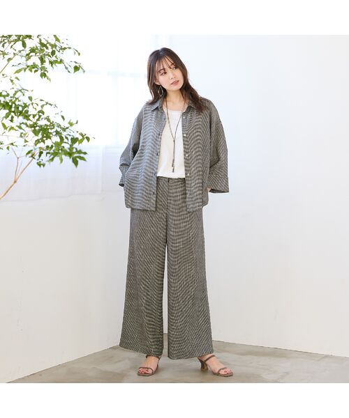 PISANO / ピサーノ シャツ・ブラウス | 【手洗いOK・セットアップ対応】カラミオーバーシャツ | 詳細9