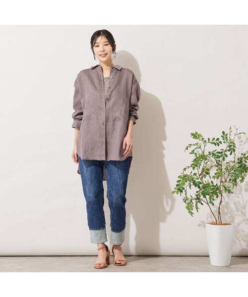 PISANO / ピサーノ シャツ・ブラウス | 【リネン100％・手洗いOK】ビッグポケットオーバーシャツ | 詳細1
