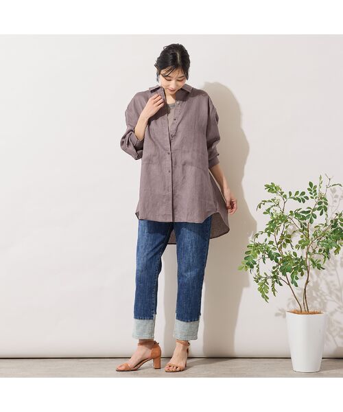 PISANO / ピサーノ シャツ・ブラウス | 【リネン100％・手洗いOK】ビッグポケットオーバーシャツ | 詳細2
